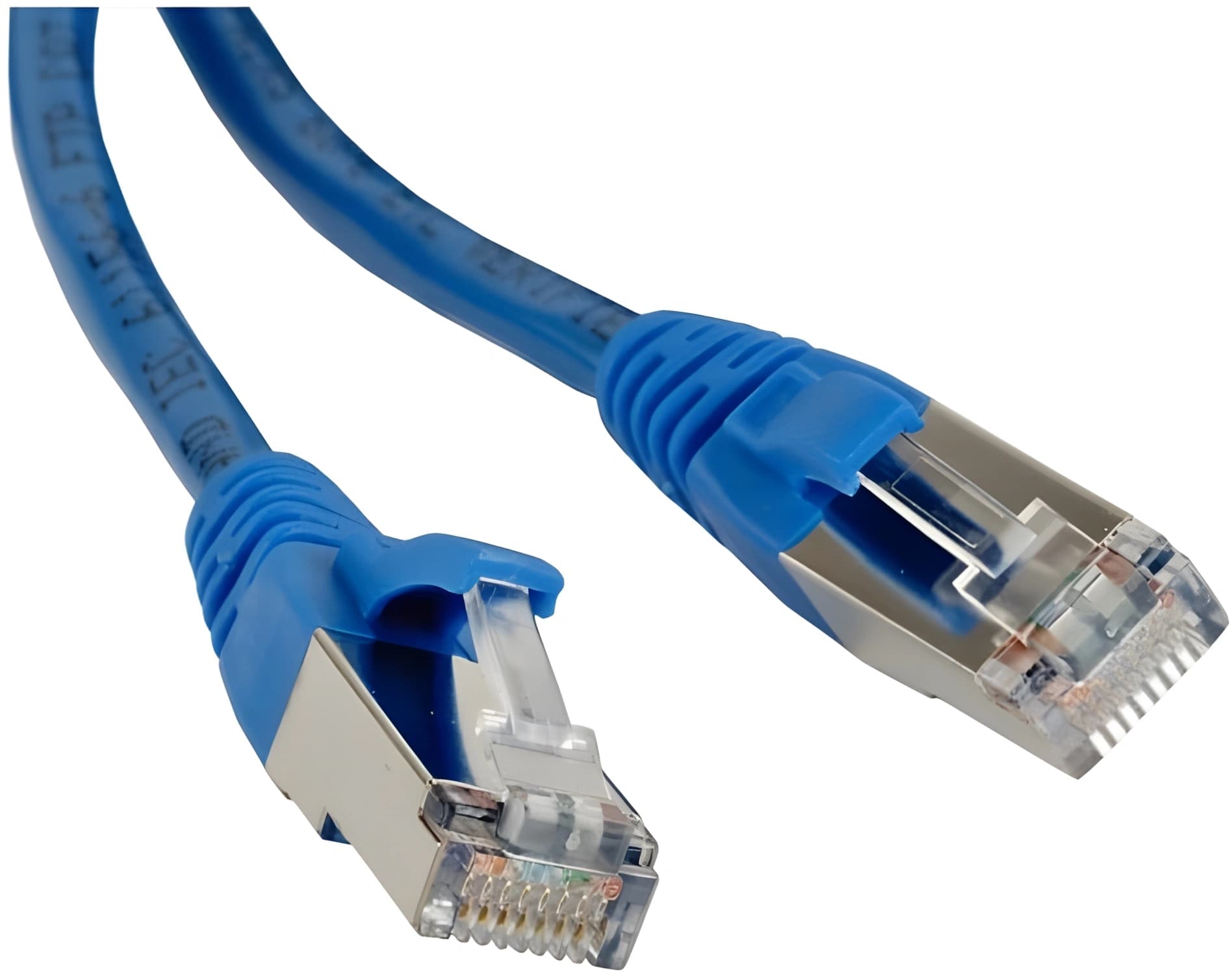 Патч-корд Lanmaster LAN-PC45/S5E-5.0-BL FTP RJ-45 вил.-вилка RJ-45 кат.5E 5м синий LSZH (уп.:1шт) - фото 4