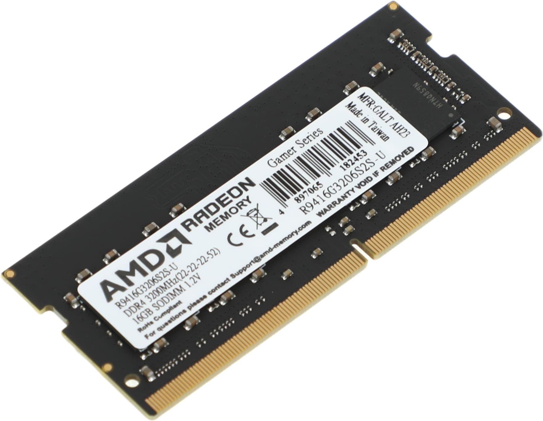 Память DDR4 16Gb 3200MHz AMD R9416G3206S2S-U R9 RTL PC4-25600 CL22 SO-DIMM 260-pin 1.2В Ret - фото 4