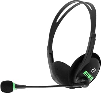 Наушники с микрофоном Оклик HS-M100 черный 1.8м накладные оголовье (1532004) - фото 5