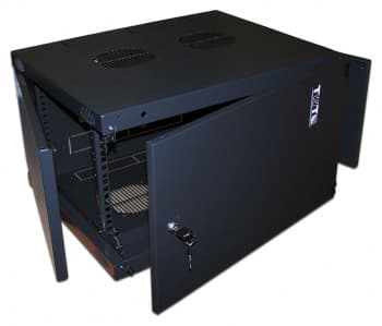 Шкаф коммутационный Lanmaster Next (TWT-CBWNM-18U-6X6-BK) настенный 18U 550x600мм пер.дв.металл 60кг черный 29.5кг 988мм IP20 сталь - фото 2