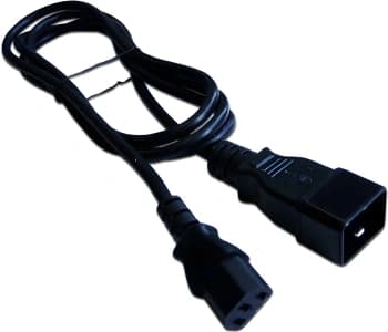 Шнур питания Lanmaster LAN-PP13/20-1.0-BK C13-C20 проводник.:3x0.75мм2 1м 220В 10А черный - фото 2