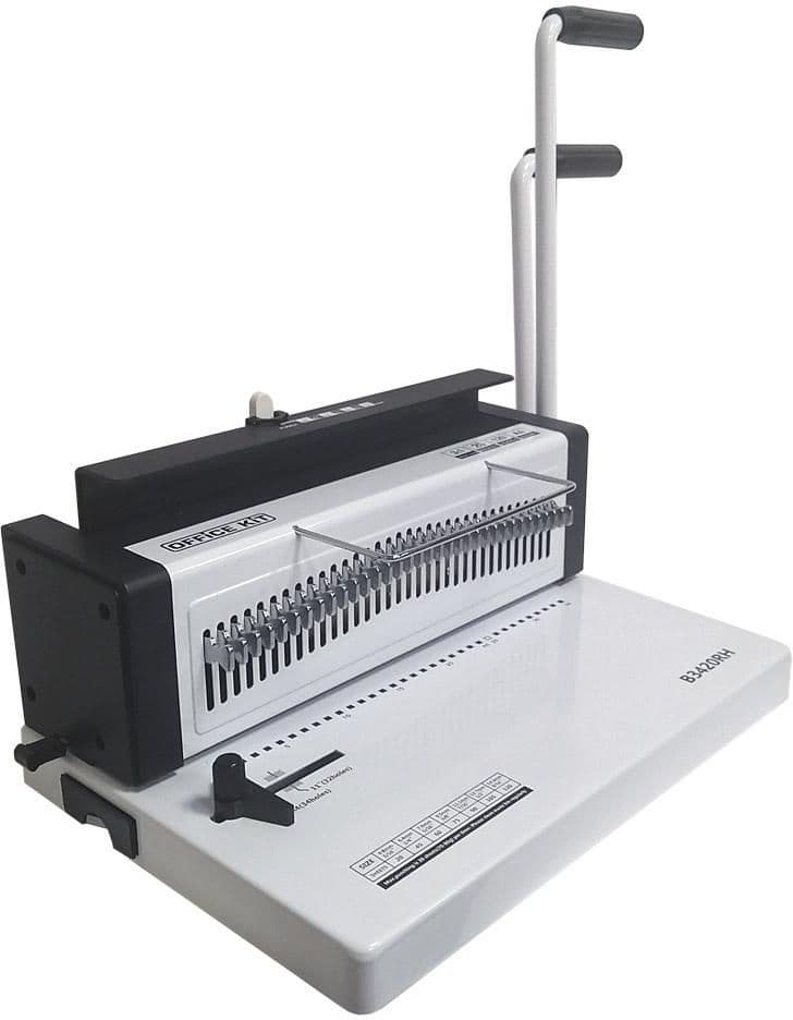 Переплетчик Office Kit B3420RH A4/перф.20л.сшив/макс.120л./метал.пруж. (4.8-14.3мм) - фото 4