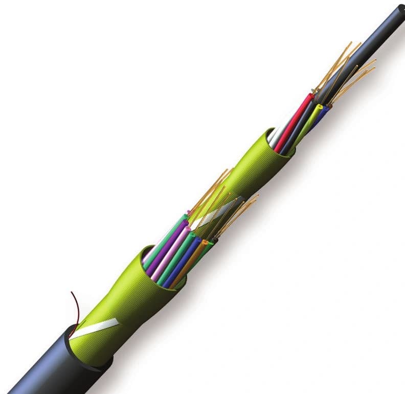 Кабель магистральный Corning 024T8X-32188E2G 24x 50/125 OM3 внутренний LSZH 1м черный (A)