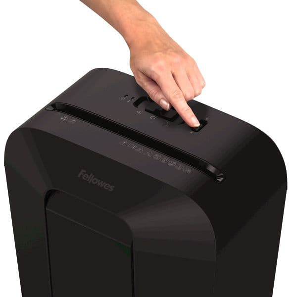 Шредер Fellowes PowerShred LX41 черный (секр.P-4) фрагменты 8лист. 17лтр. скрепки скобы пл.карты - фото 2