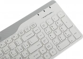 Клавиатура A4Tech FBK25 белый/серый USB беспроводная BT/Radio slim Multimedia (FBK25 WHITE) - фото 2
