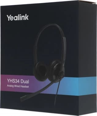Гарнитура проводная Yealink YHS34 Dual черный - фото 3