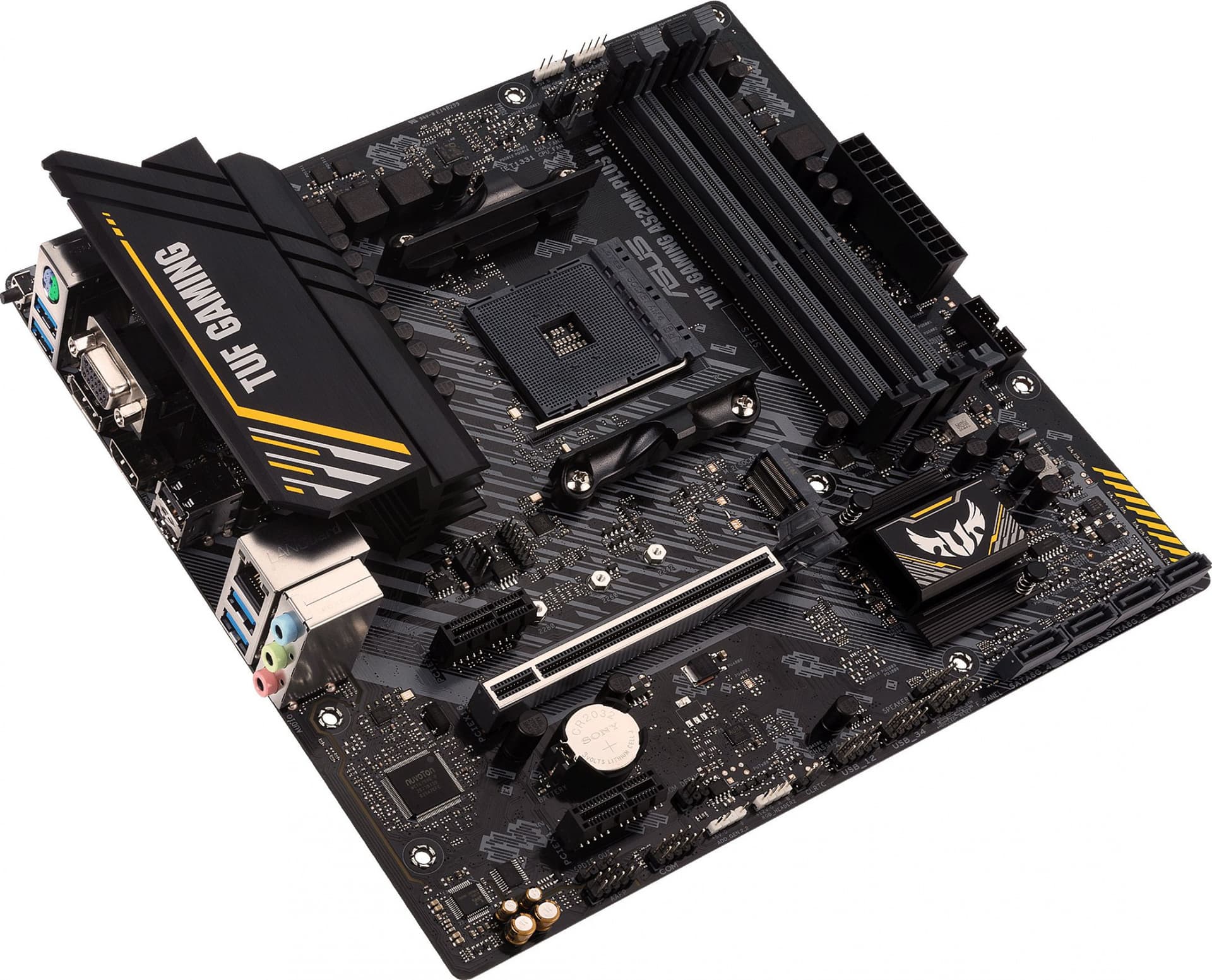 Материнская плата Asus TUF GAMING A520M-PLUS II Soc-AM4 AMD A520 4xDDR4 mATX AC`97 8ch(7.1) GbLAN RAID+VGA+HDMI+DP - фото 4