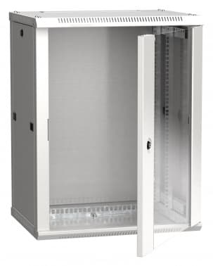 Шкаф коммутационный ITK Linea W (LWR3-12U64-GF) настенный 12U 600x450мм пер.дв.стекл 90кг серый 350мм 29кг 200град. 635мм IP20 IK08 сталь - фото 2