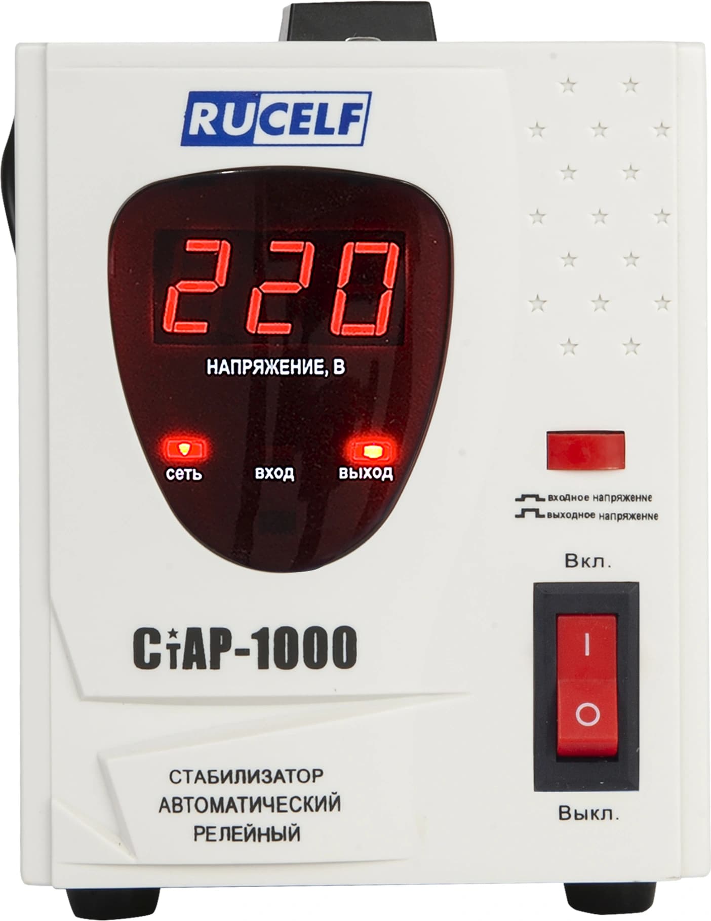 Стабилизатор напряжения Rucelf СтАР-1000 1кВА однофазный белый - фото 4