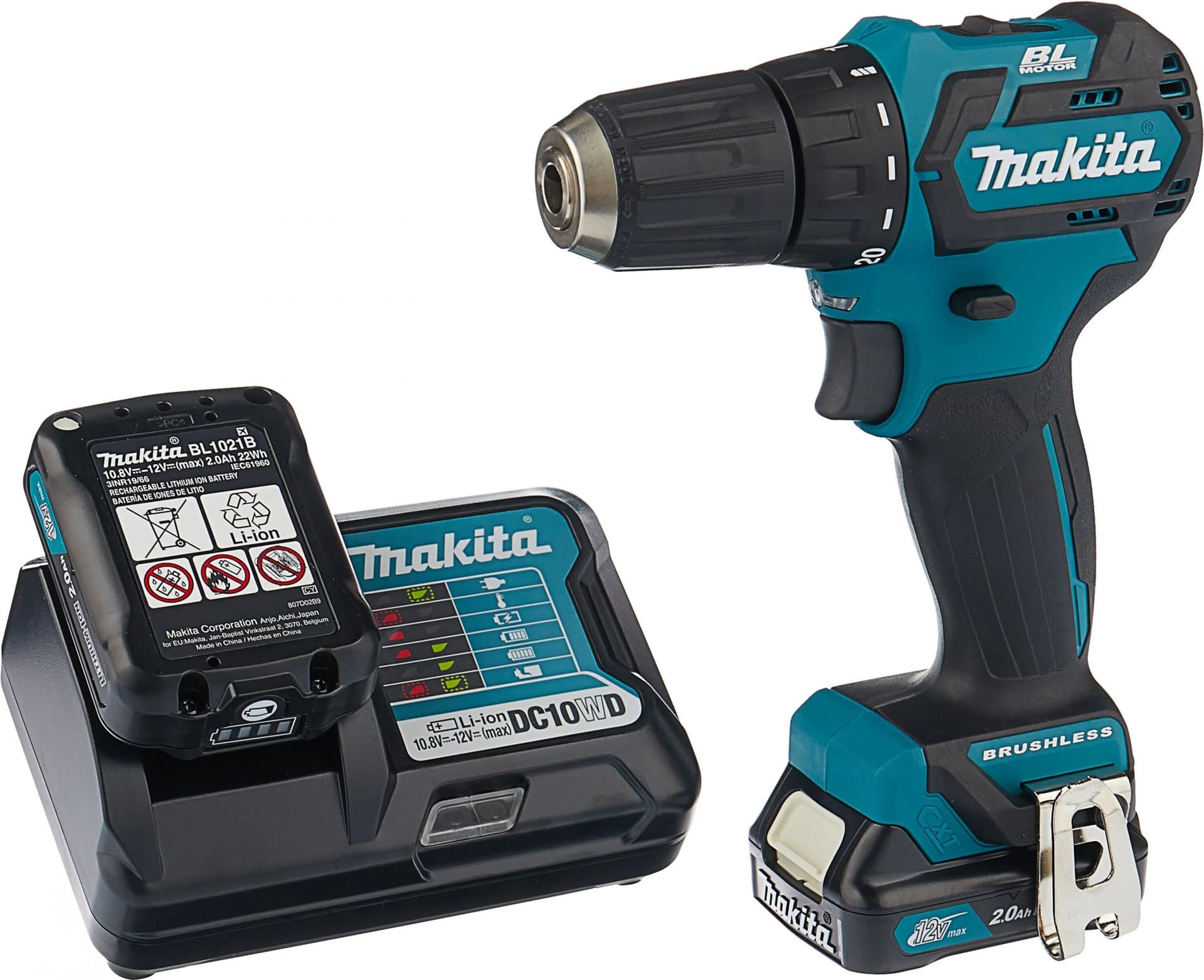 Дрель-шуруповерт Makita DF332DWAE аккум. патрон:быстрозажимной (кейс в комплекте) - фото 1