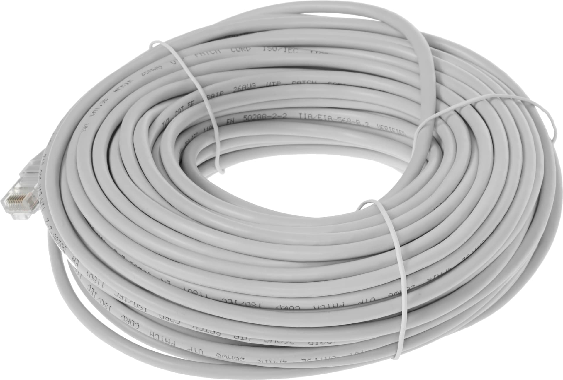 Патч-корд Lanmaster TWT-45-45-30-GY UTP RJ-45 вил.-вилка RJ-45 кат.5E 30м серый ПВХ - фото 4