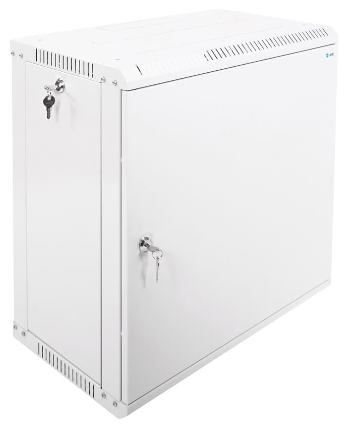 Шкаф коммутационный ЦМО ШРН-ЭКОНОМ (ШРН-Э-12.350.1) настенный 12U 600x350мм пер.дв.металл направл.под закл.гайки 85кг серый 300мм 15.39кг 180град. 608мм IP20 сталь - фото 3
