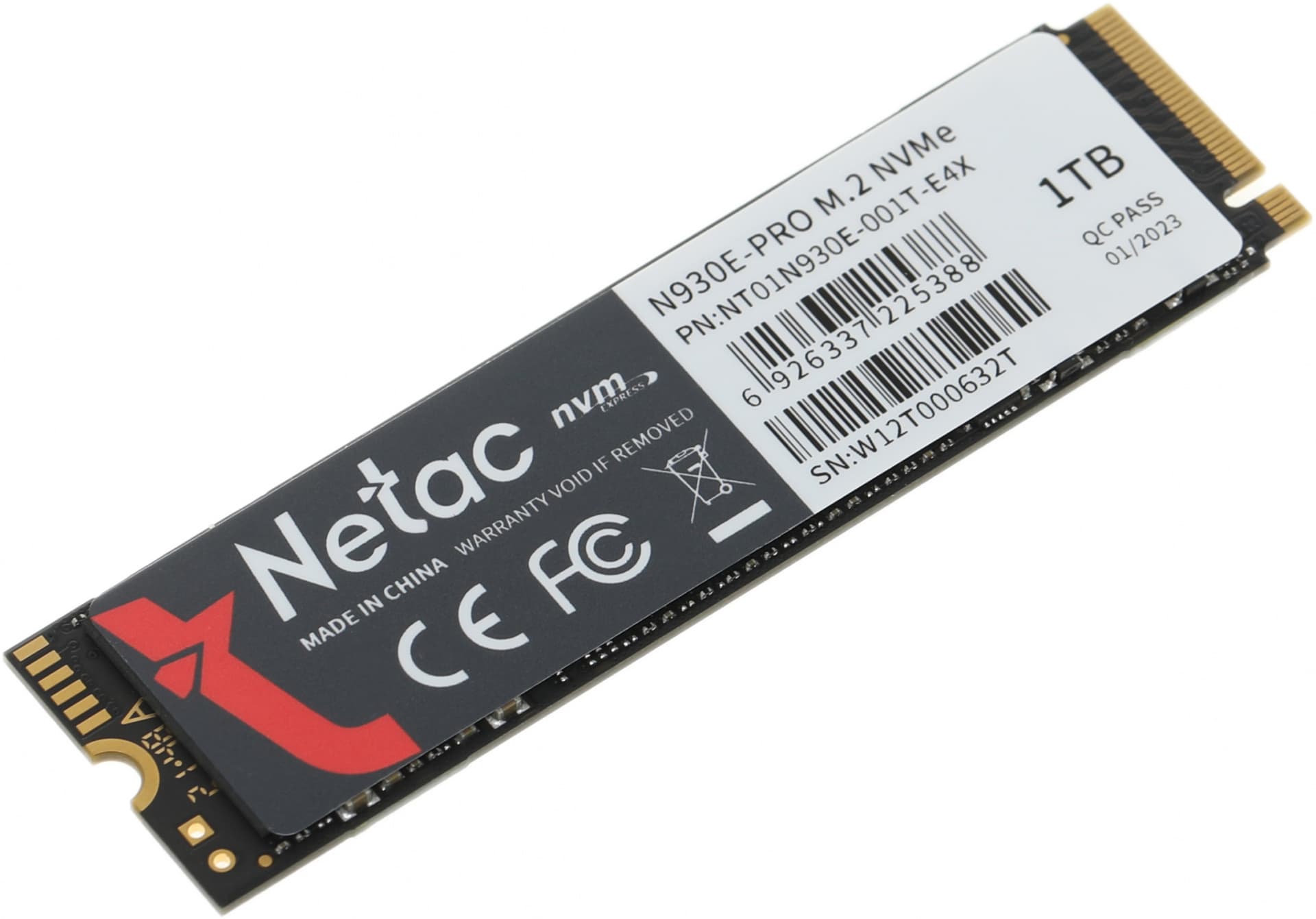 Накопитель SSD Netac PCIe 3.0 x4 1TB NT01N930E-001T-E4X N930E Pro M.2 2280 - фото 4