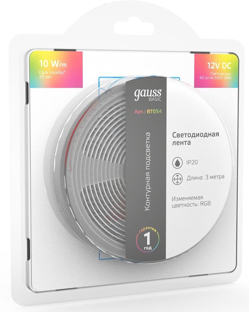 Лента светодиод. Gauss Basic 3м (BT054) - фото 4
