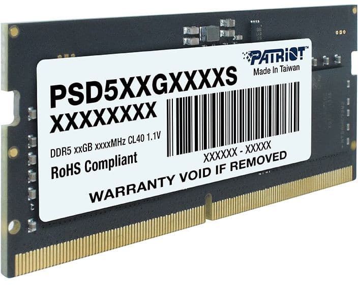 Память DDR5 32GB 4800MHz Patriot PSD532G48002S RTL PC5-38400 CL40 SO-DIMM 262-pin 1.1В dual rank Ret - фото 4