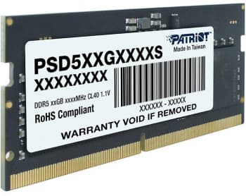 Память DDR5 32GB 4800MHz Patriot PSD532G48002S RTL PC5-38400 CL40 SO-DIMM 262-pin 1.1В dual rank Ret - фото 5