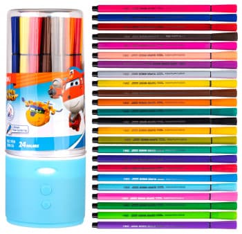 Фломастеры Deli EC150-24 Super Wings 24цв. пластиковая туба - фото 5