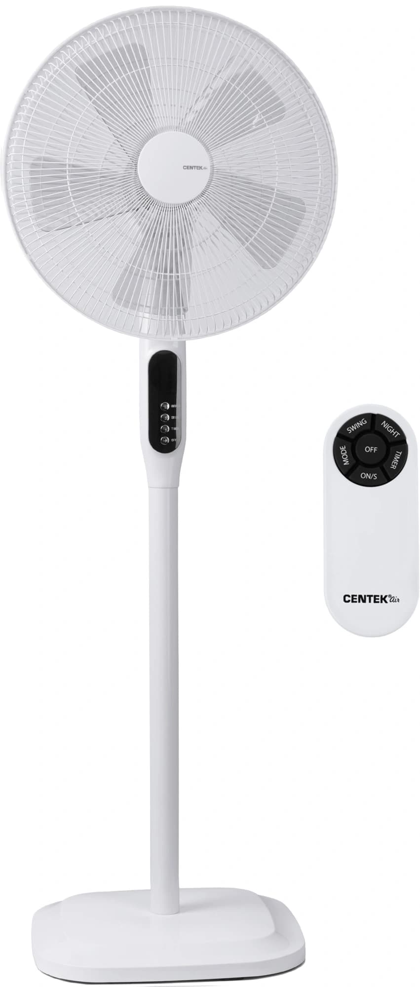 Вентилятор напольный Centek CT-5026 65Вт скоростей:4 ПДУ белый