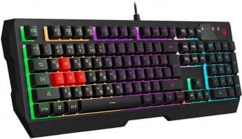 Клавиатура A4Tech B140N черный USB for gamer LED (подставка для запястий) кабель 1.8м - фото 5