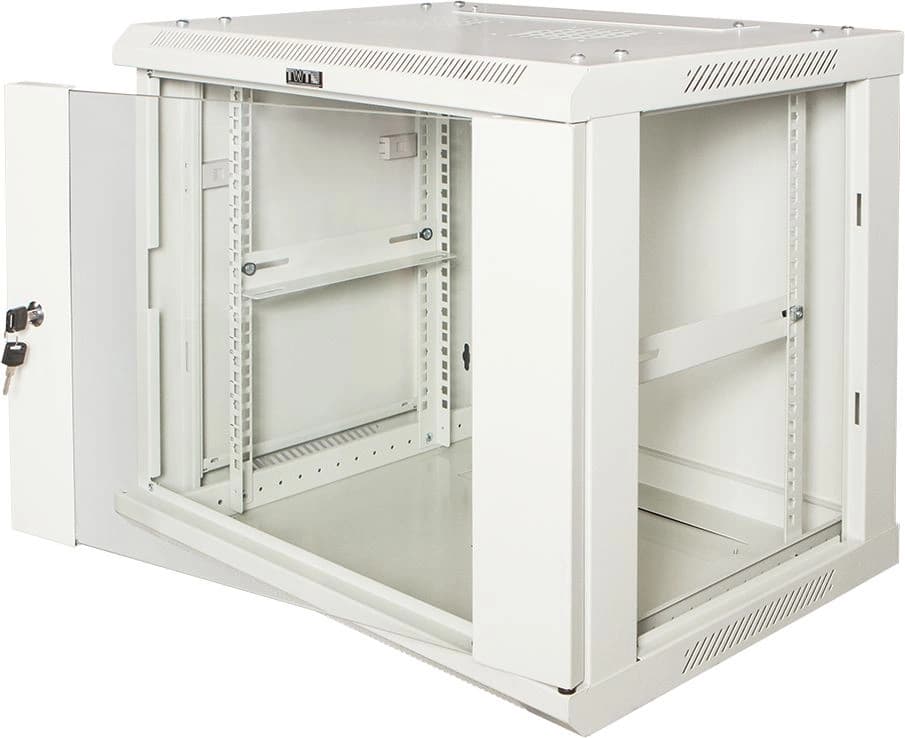 Шкаф коммутационный Lanmaster Pro (TWT-CBWPG-12U-6X8-GY) настенный 12U 600x800мм пер.дв.стекл 60кг серый 700мм 33.4кг 635мм IP20 металл - фото 4