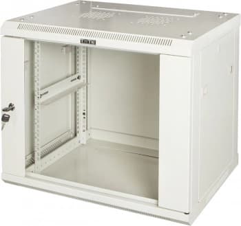 Шкаф коммутационный Lanmaster Pro (TWT-CBWPG-15U-6X4-GY) настенный 15U 600x450мм пер.дв.стекл 60кг серый 350мм 768мм IP20 металл - фото 2
