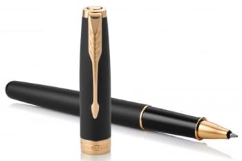 Ручка роллер Parker Sonnet Core T528 (1931518) Matte Black GT F черн. подар.кор. - фото 5