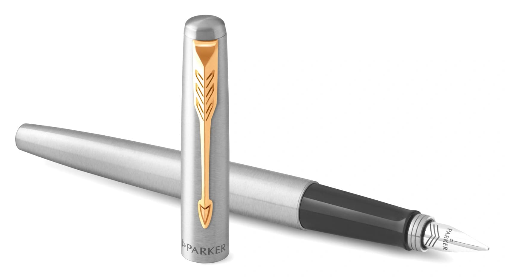 Ручка перьев. Parker Jotter Core F691 (2030948) Stainless Steel GT M сталь нержавеющая подар.кор. - фото 2