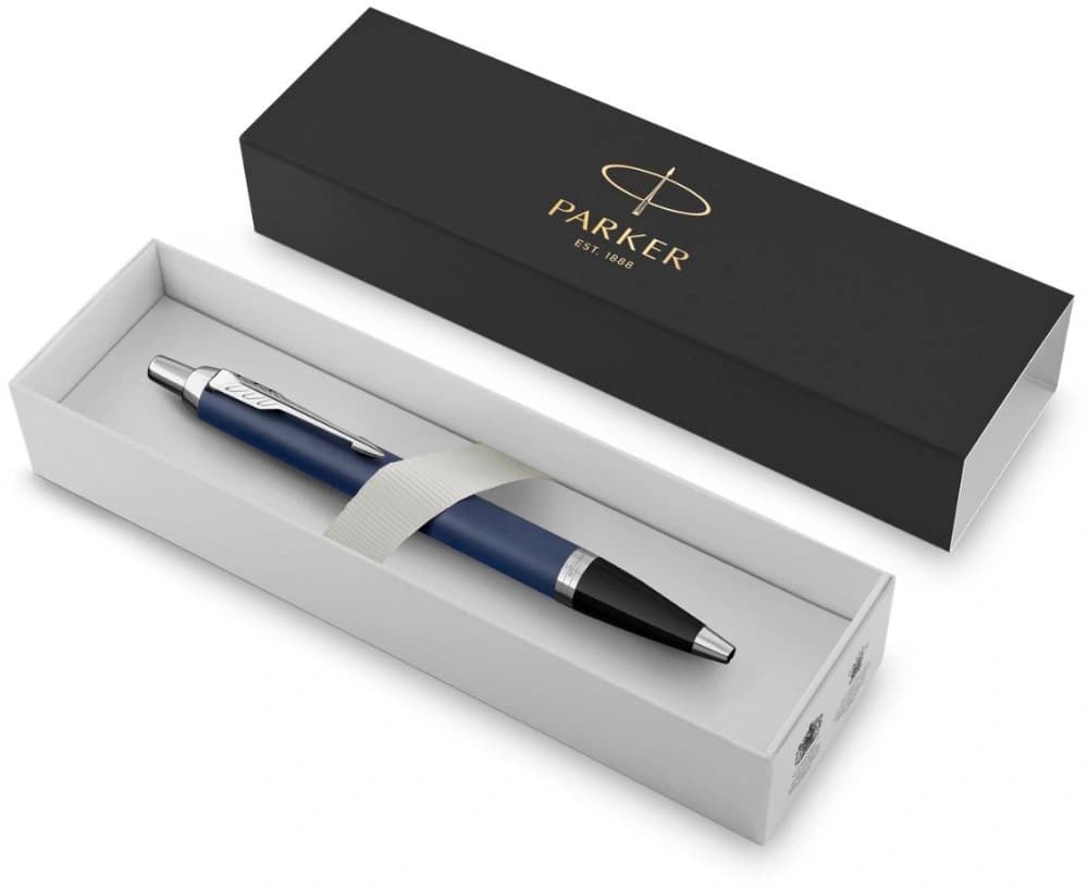 Ручка шариков. Parker IM Core K321 (1931668) Matte Blue CT M син. черн. подар.кор. - фото 4