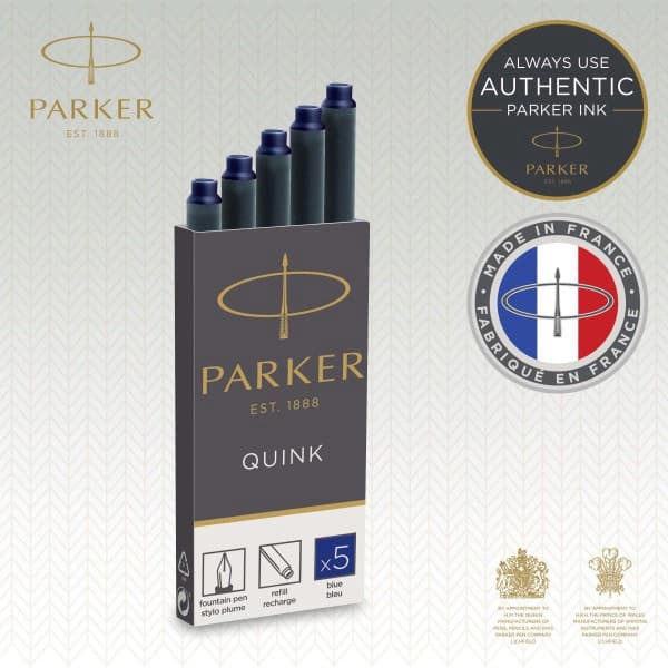 Картридж Parker Quink Z11 (1950384) синие чернила для ручек перьевых (5шт)