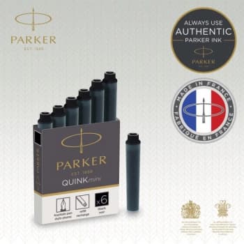 Картридж Parker Quink Z17 Mini (1950407) черные чернила для ручек перьевых (6шт) - фото 5
