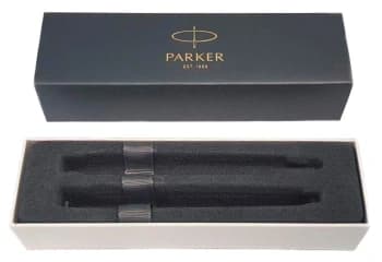 Набор ручек Parker IM Core FK221 (2093216) Black GT M сталь нержавеющая подар.кор. ручка перьевая, ручка шариковая - фото 5