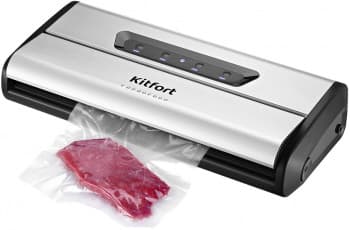 Вакуумный упаковщик Kitfort КТ-1515 175Вт 0.8Бар шир.пак.:28см серебристый/черный - фото 2