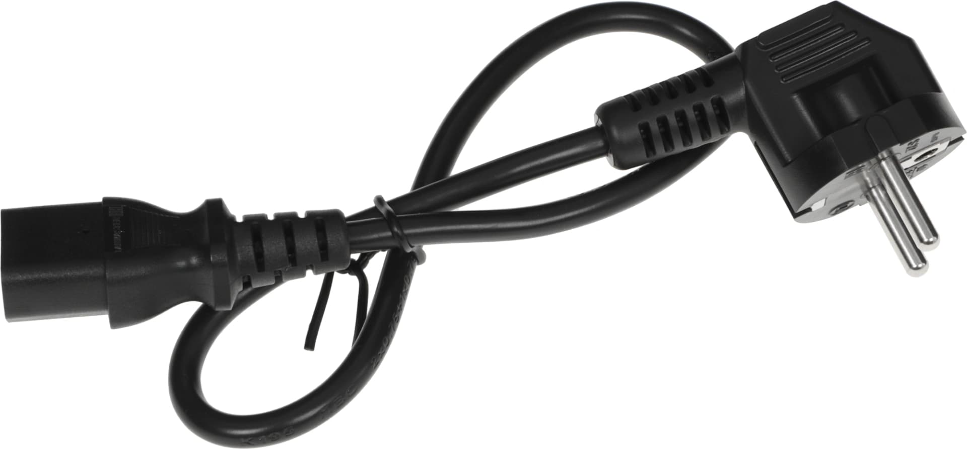 Шнур питания Lanmaster LAN-PP13/SHA-0.5-BK C13-Schuko проводник.:3x0.75мм2 0.5м 220В 10А черный - фото 1