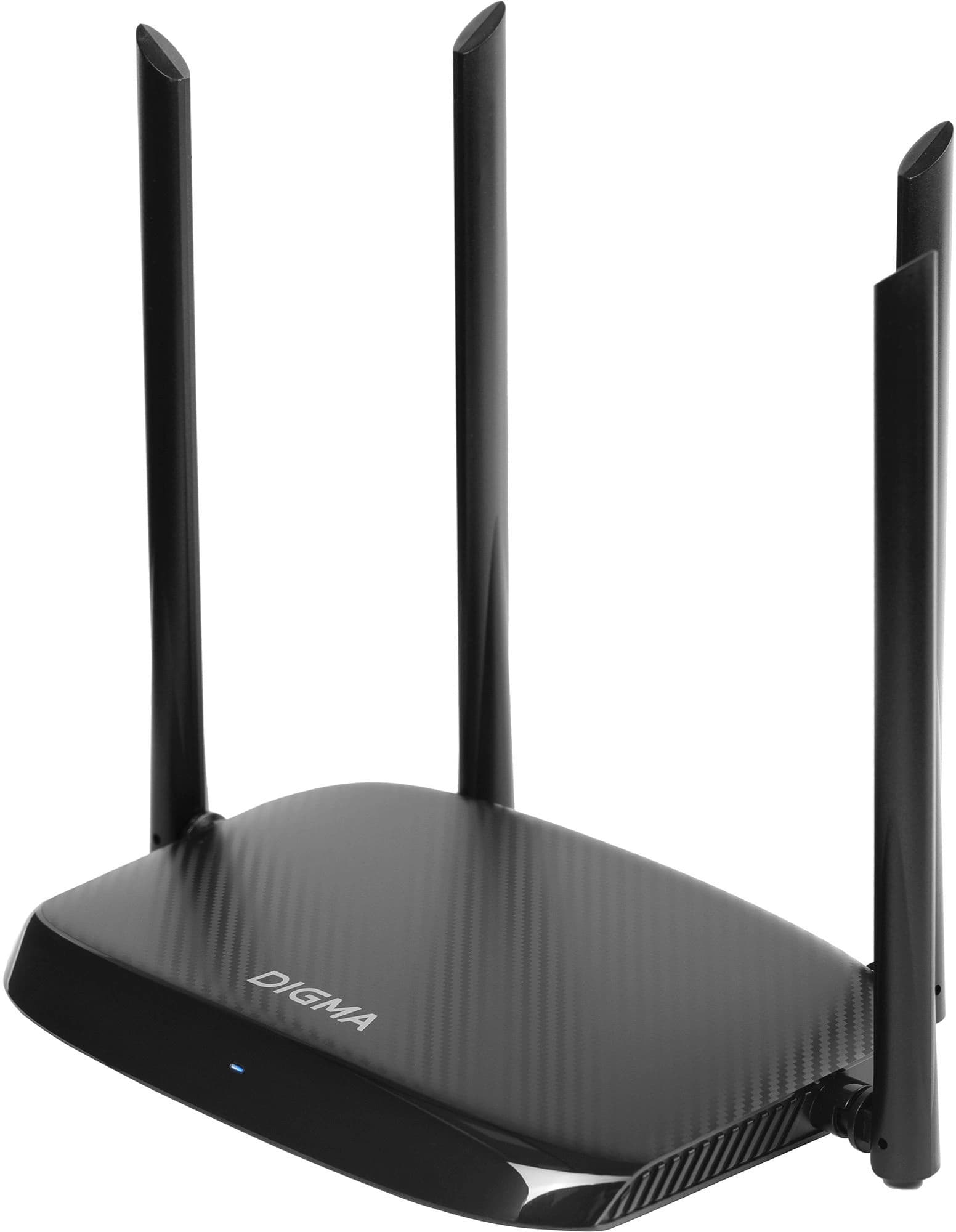Роутер беспроводной Digma DWR-AC1202 AC1200 10/100/1000BASE-TX черный - фото 1