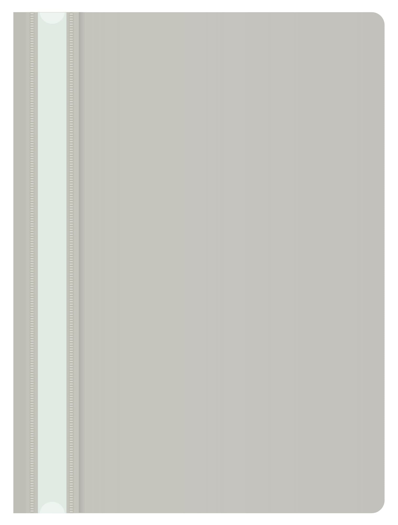 Папка-скоросшиватель Buro -PSE20BU/GREY A4 прозрач.верх.лист пластик серый 0.11/0.13