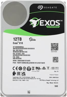 Жесткий диск Seagate SAS 3.0 12TB ST12000NM004J Server Exos X18 4KN (7200rpm) 256Mb 3.5" - фото 2