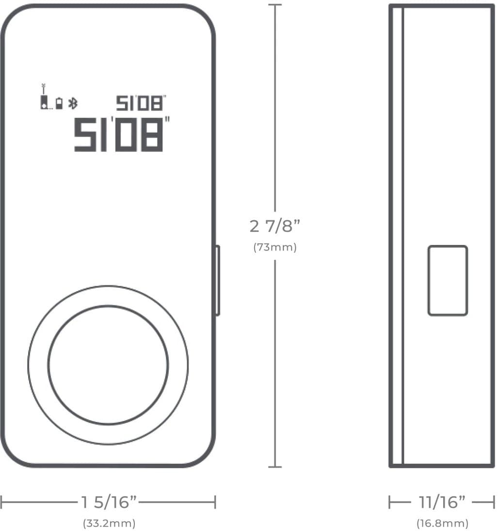 Лазерный дальномер Hoto Smart Laser Measure 2кл.лаз. 630нм цв.луч. красный (HTE0002EU) - фото 2