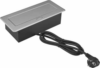 Розетка Cactus CS-SOCKET-EU3-GYBK для столешницы 26.5x11.8x6.5см серый - фото 2