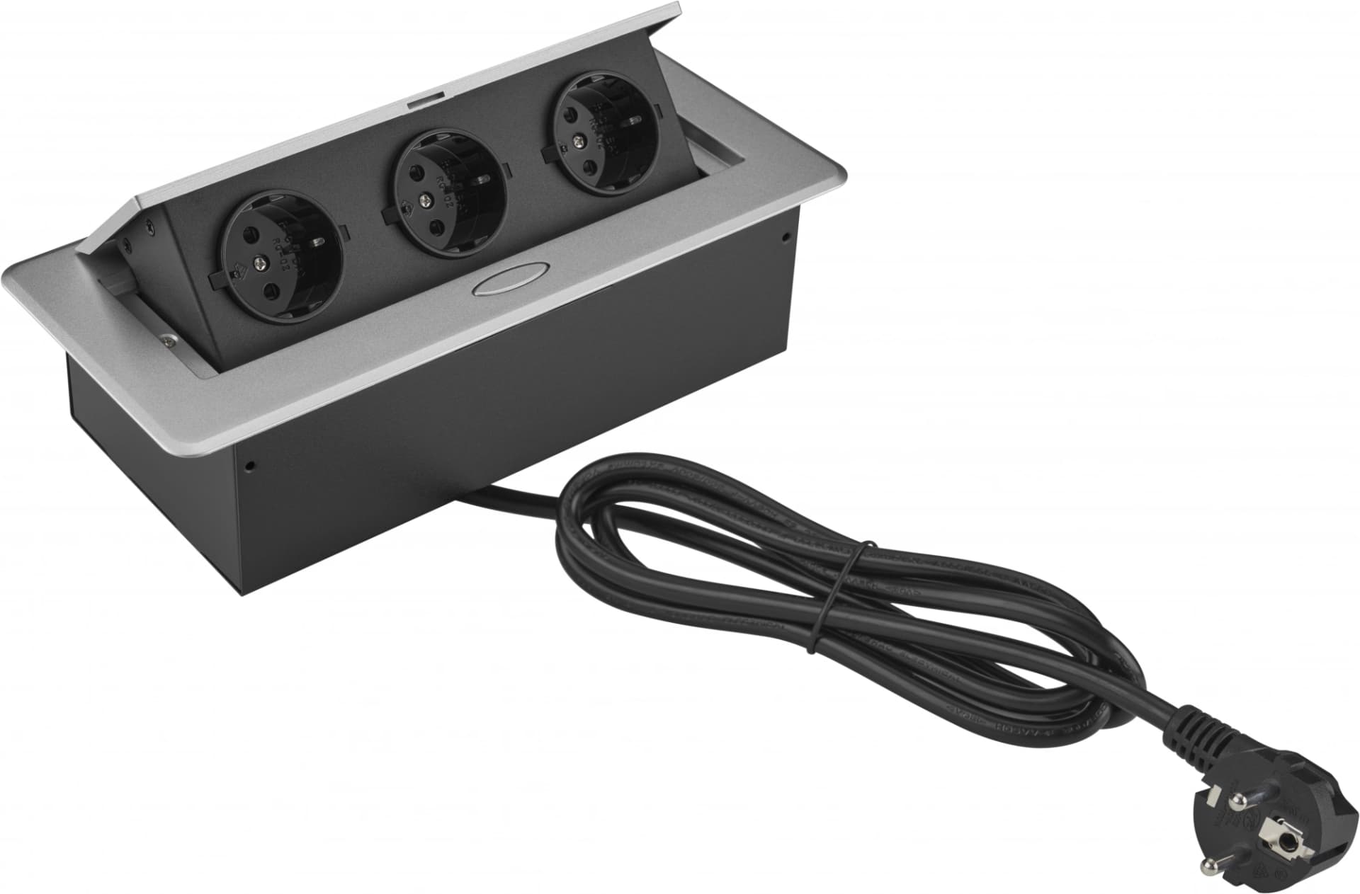 Розетка Cactus CS-SOCKET-EU3-GYBK для столешницы 26.5x11.8x6.5см серый - фото 4