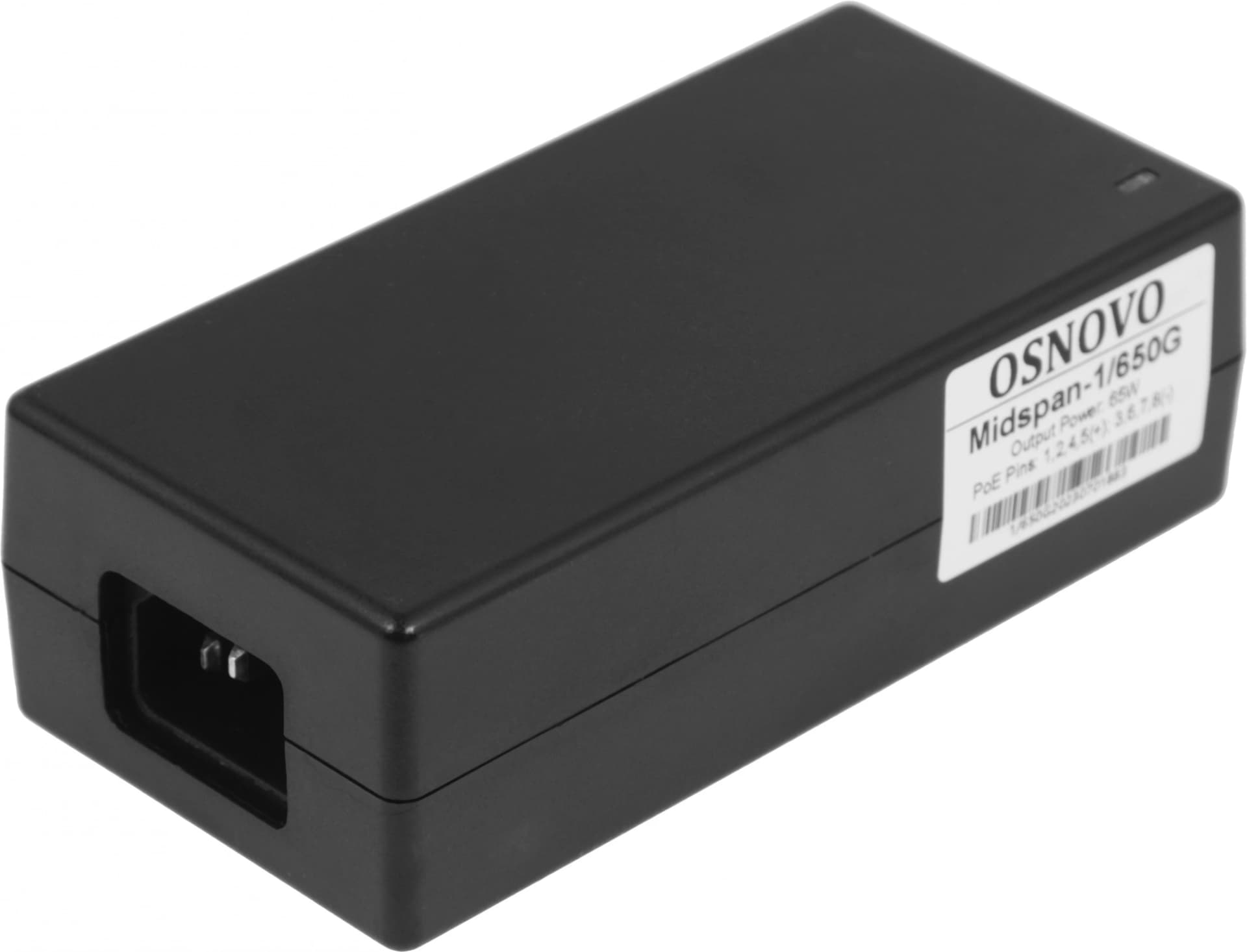 Инжектор PoE Osnovo Midspan-1/650G 10/100/1000BASE-T 65Вт 100-240В(АС) - фото 1