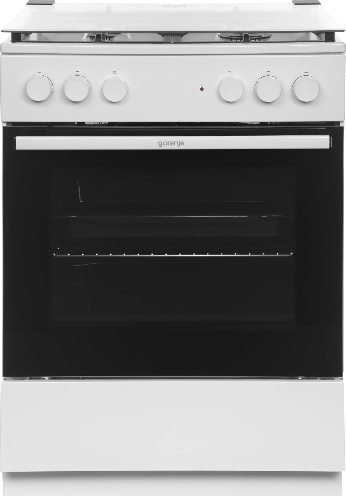Плита Комбинированная Gorenje GK6A20WF белый (стеклянная крышка) реш.чугун