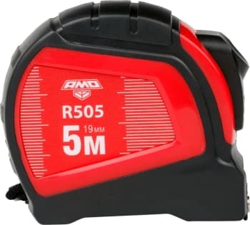 Рулетка строительная Amo R505 дл.полотна 5м изм.шкала в см зацеп простой красный/черный (851650) - фото 2
