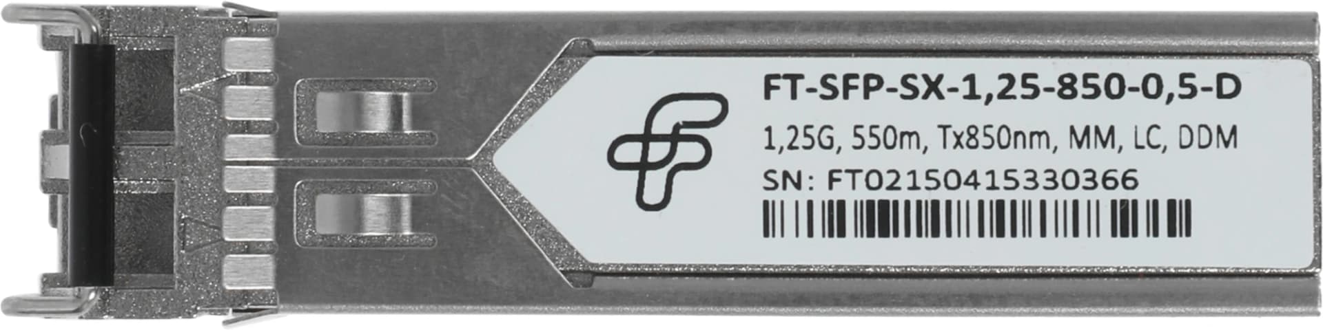 Трансивер Future Technologies FT-SFP-SX-1,25-850-0,5-D оптич. SFP MM 1.25Гбит/с Tx:850нм до 0.5км