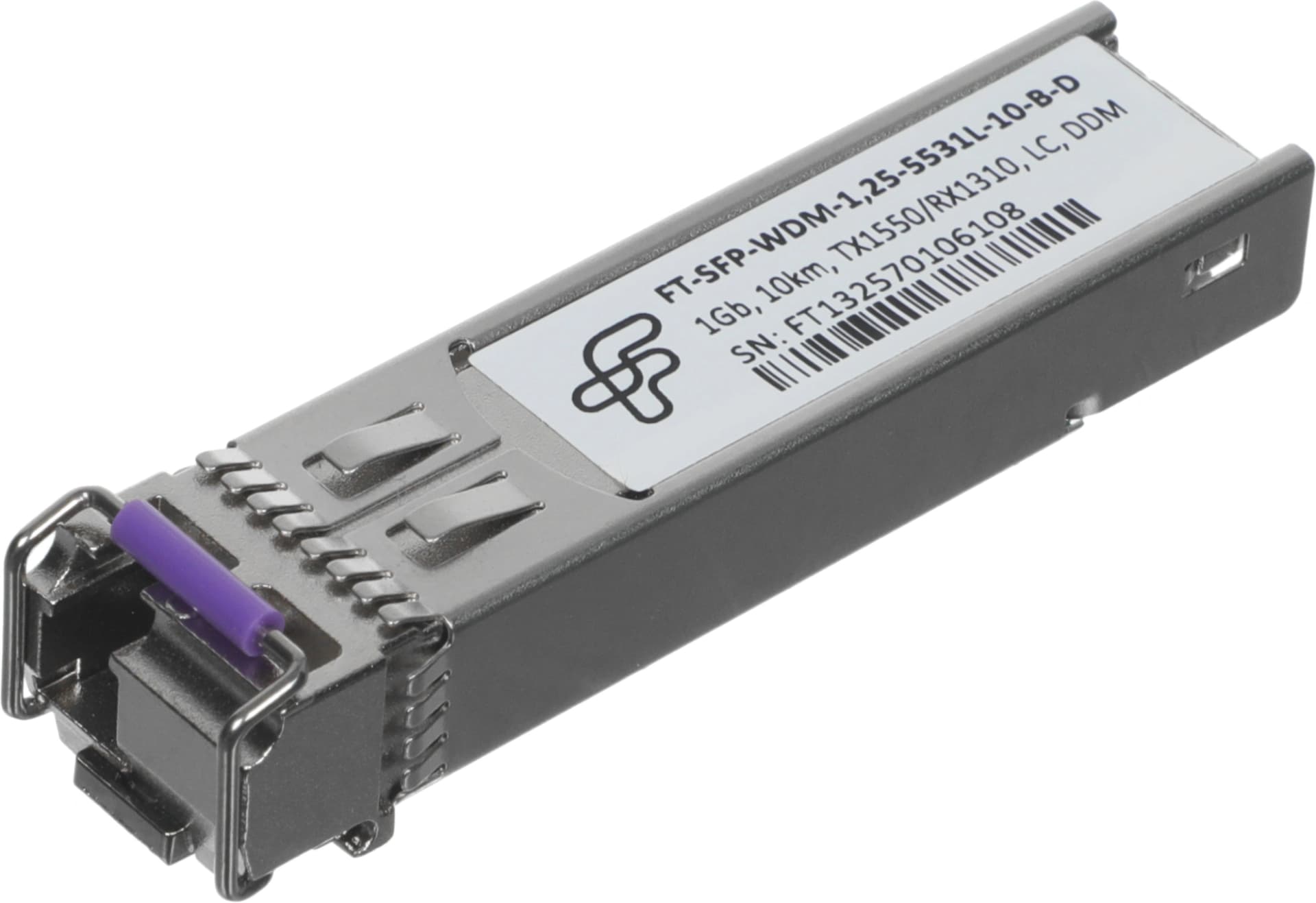 Трансивер Future Technologies FT-SFP-WDM-1,25-5531L-10-B-D оптич. SFP WDM SM 1.25Гбит/с Tx:1550нм Rx:1310нм до 10км