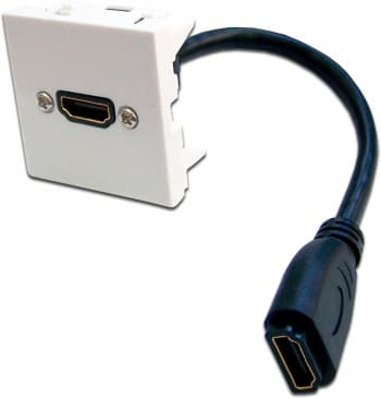 Вставка Lanmaster LAN-SIP-23HDMI-WH накладная встраиваемая 45x45x без крышки Mosaic пластик белый - фото 2
