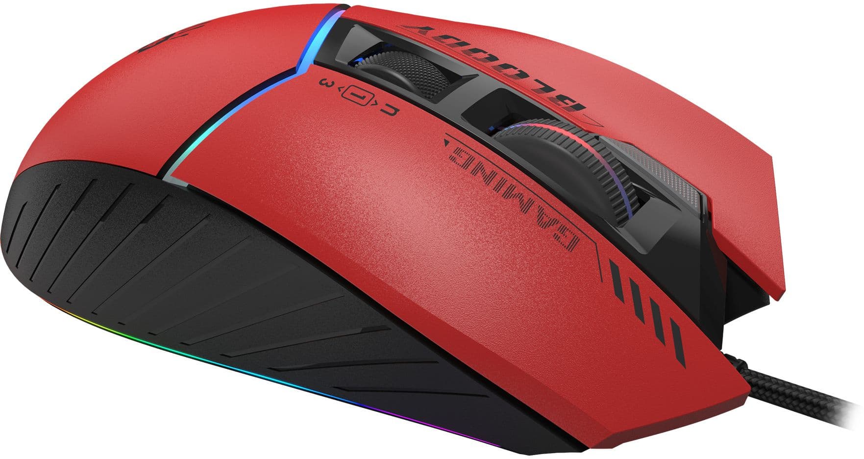 Мышь A4Tech Bloody W95 Max Sports красный/черный оптическая 12000dpi USB 10but (W95 MAX SPORTS RED) - фото 4
