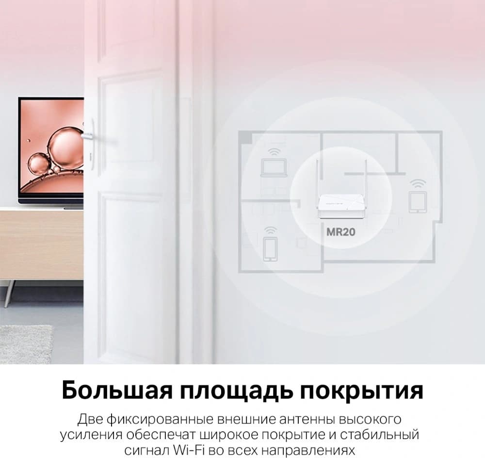 Роутер беспроводной Mercusys MR20 AC750 10/100BASE-TX белый - фото 4
