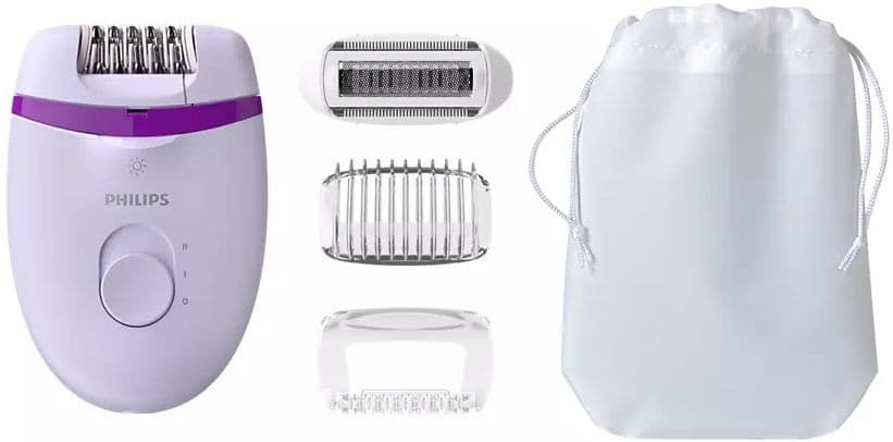 Эпилятор Philips BRE275/00 скор.:2 насад.:3 от электр.сети сиреневый/фиолетовый