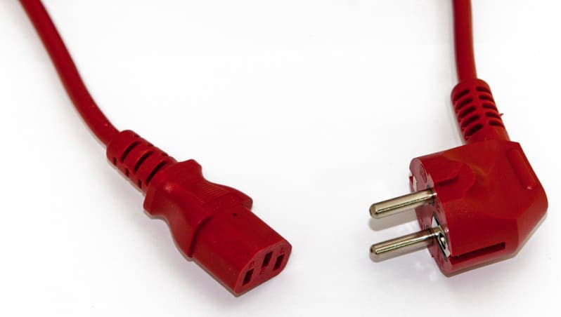 Шнур питания Hyperline PWC-IEC13-SHM-5.0-RD C13-Schuko проводник.:3x0.75мм2 5м 250В 10А (упак.:1шт) красный - фото 4