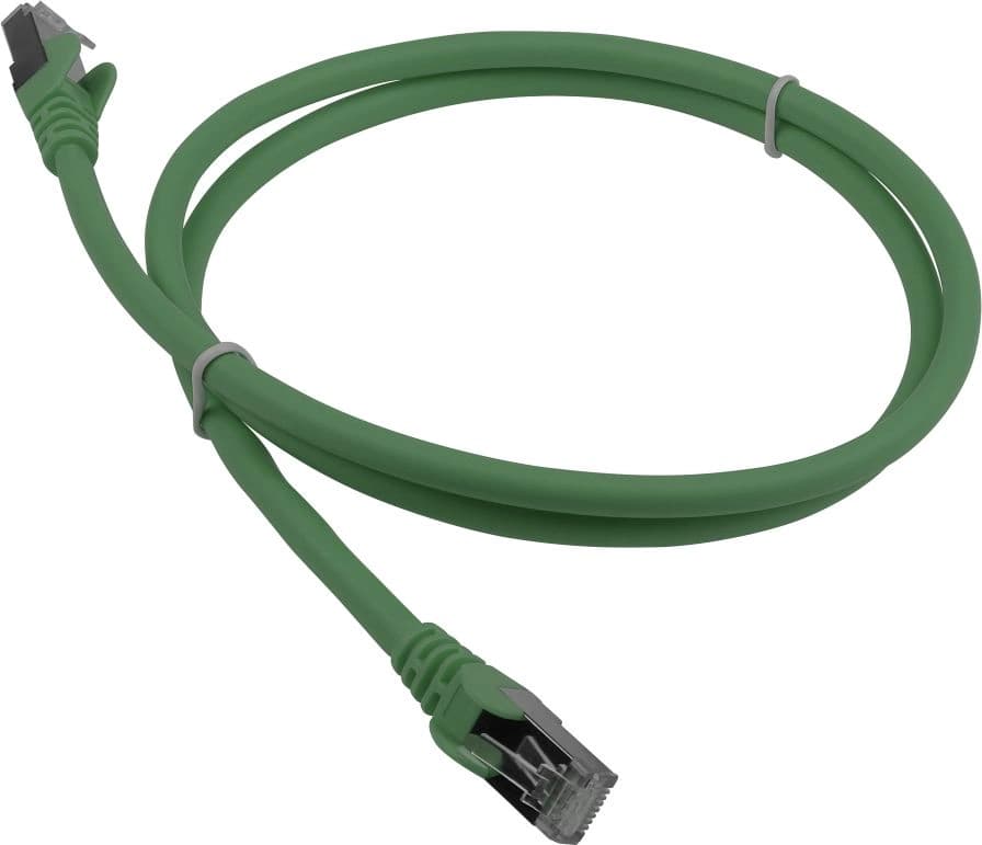 Патч-корд Lanmaster LAN-PC45/S6A-1.0-GN FTP RJ-45 вил.-вилка RJ-45 кат.6A 1м зеленый LSZH - фото 1